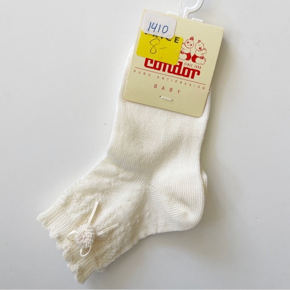 Condor Knit Ivory Girls Dress Sock - Picture 2 of 3